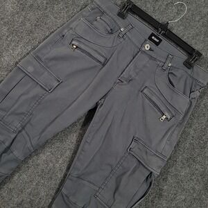 Hudson Greyson Cargo‎ Biker Pants Mens 34x34 Gray Straight Stretch Moto